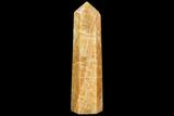 Polished, Orange Calcite Obelisk - Madagascar #108462-1